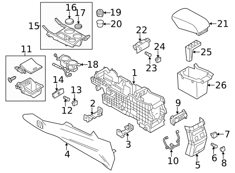 Console for 2012 Ford Explorer #0