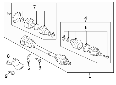 Drive Axles for 2020 Audi A5 Quattro #0