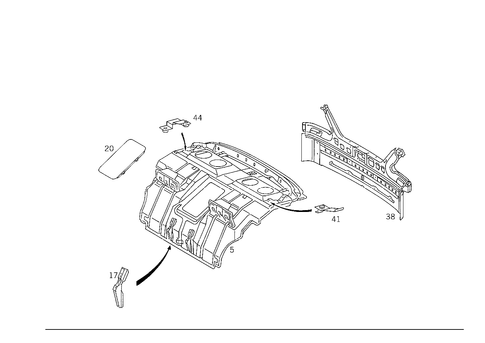 Rear End for 1993 Mercedes-Benz 500 SEC #1