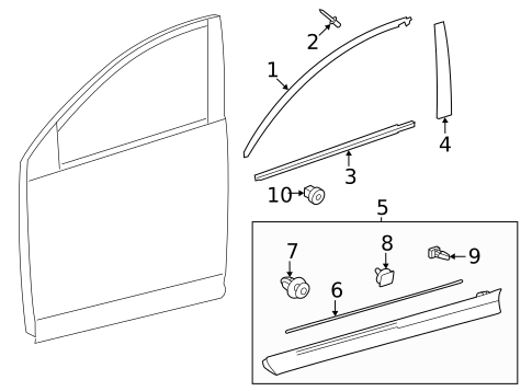 Exterior Trim - Front Door for 2022 Lexus NX350h #0
