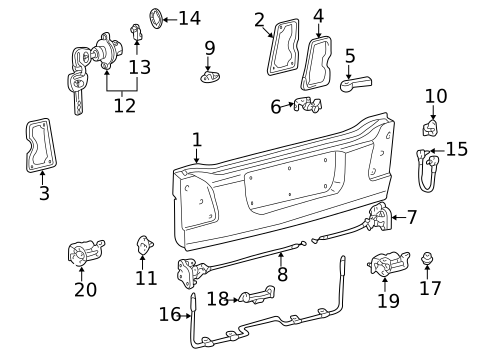 Gate & Hardware for 2005 Lexus LX470 #1