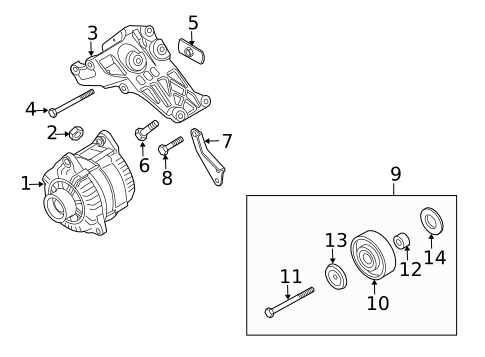 Belts & Pulleys for 2010 INFINITI QX56 #1