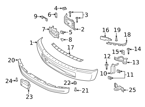 Bumper & Components - Front for 2019 Ford F-450 Super Duty #1