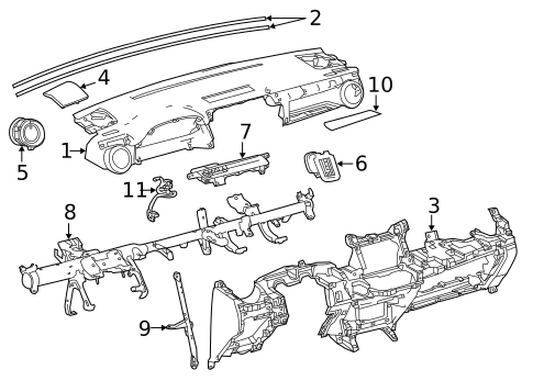 Instrument Panel for 2018 Toyota RAV4 #0