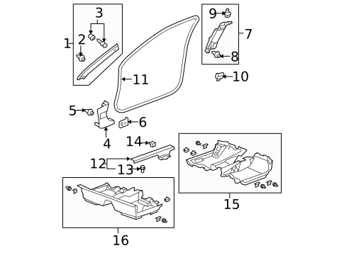 Interior Trim - Pillars for 2012 Honda Accord #1
