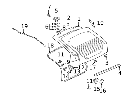 Gate & Hardware for 2002 Pontiac Aztek #0