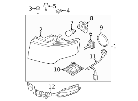 Bulbs - Chassis for 2009 Ford Flex #0