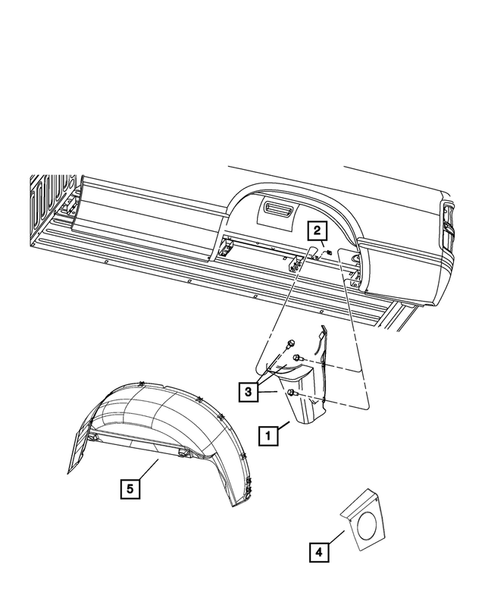 Aperture Panel, Pillar Supports and Cab Back for 2019 Ram 3500 #3