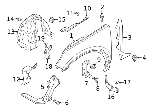 Fender & Components for 2021 Volvo XC40 Recharge #5