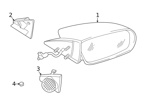 Outside Mirrors for 2002 Dodge Stratus #0