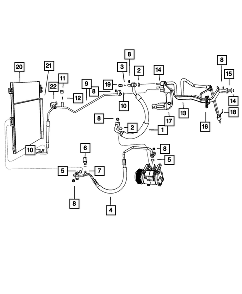 Air Conditioner and Heater Plumbing for 2024 Dodge Durango #1