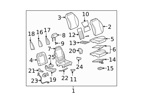 Front Seat Components for 2009 Saturn Aura #0
