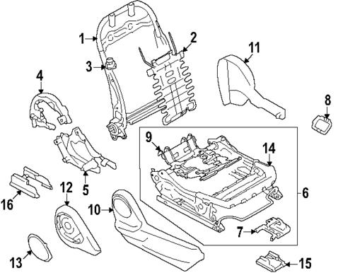 Passenger Seat Components for 2025 Subaru Impreza #0