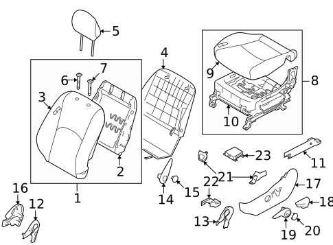 Front Seat Components for 2009 Kia Borrego #0