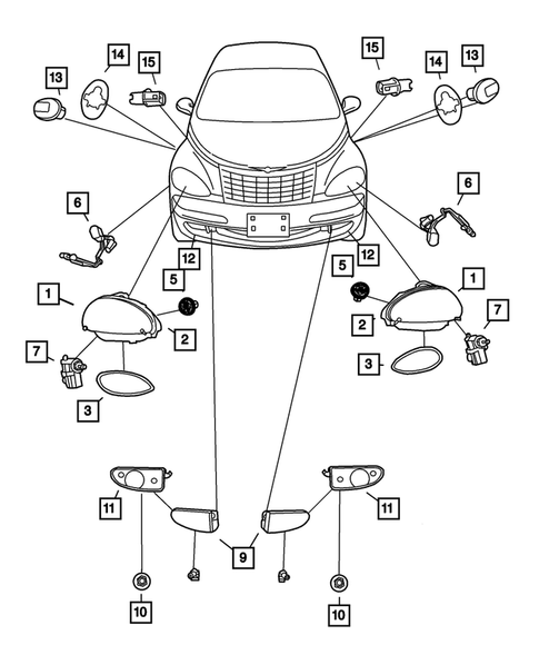 Lamps - Front, Rear and Courtesy for 2007 Chrysler PT Cruiser #1