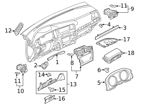 Instrument Panel Components for 2015 Volkswagen GTI #0