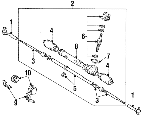 Steering Gear & Linkage for 1994 Toyota MR2 #0