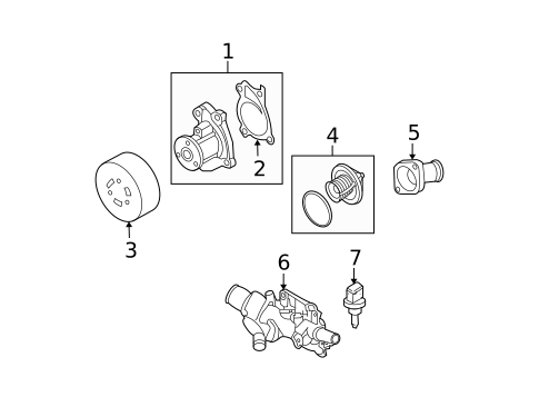 Water Pump for 2009 Nissan Versa #0
