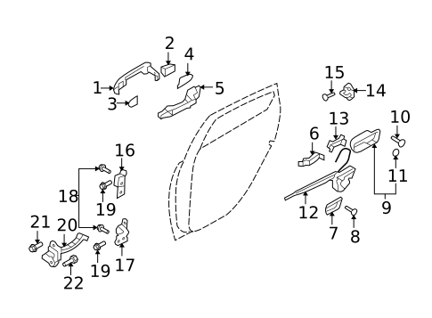 Rear Door for 2009 Hyundai Elantra #2
