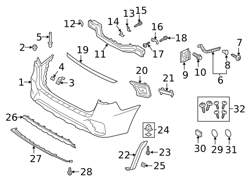 Bumper & Components - Rear for 2019 Kia Sorento #0