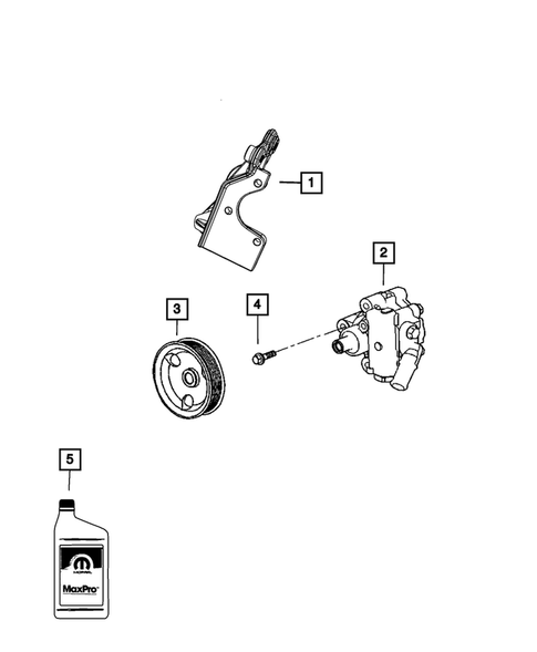 Power Steering Pump and Reservoir for 2009 Dodge Charger #0