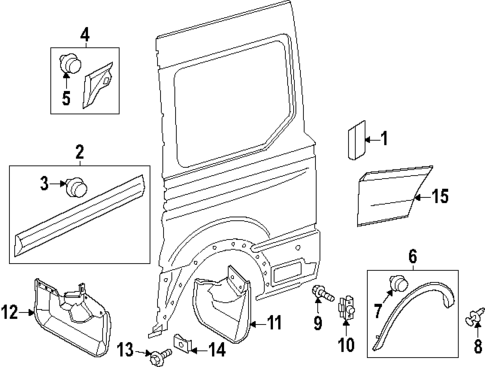Exterior Trim - Side Panel for 2025 Ford Transit-350 #1
