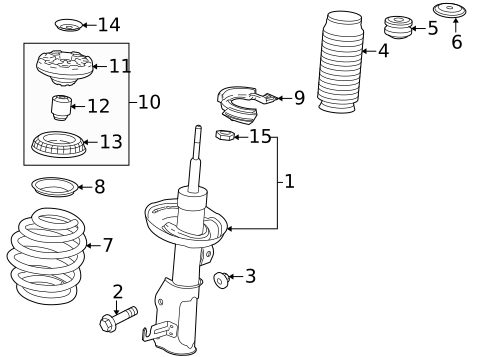 Struts & Components for 2011 Buick LaCrosse #0
