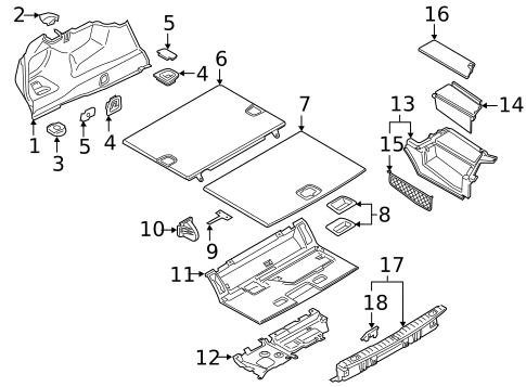 Interior Trim - Rear Body for 2019 BMW 740e xDrive #1