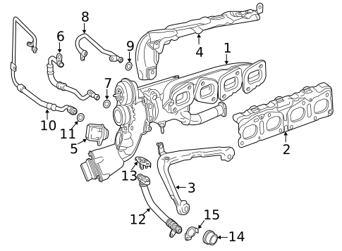 Turbocharger & Components for 2019 Mercedes-Benz GLC 300 #1