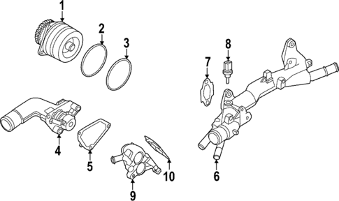 Water Pump for 2023 Nissan Pathfinder #0