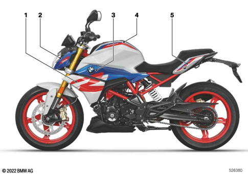 Stickers, Labels, Adhesive Film Strips for 2026 BMW-Motorrad G 310 R #2