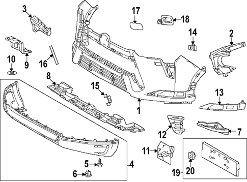 Bumper & Components - Front for 2024 Lexus GX550 #0