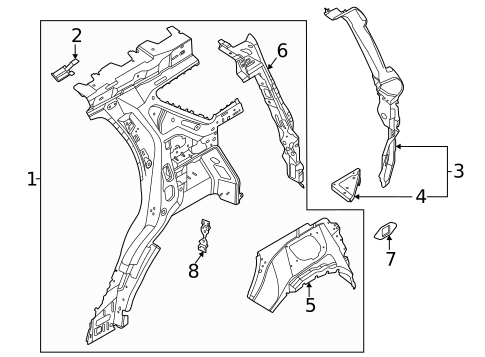 Interior Trim - Quarter Panels for 2023 Ford Bronco Sport #1