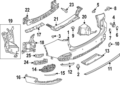 Bumper & Components - Rear for 2025 Mazda CX-70 #0