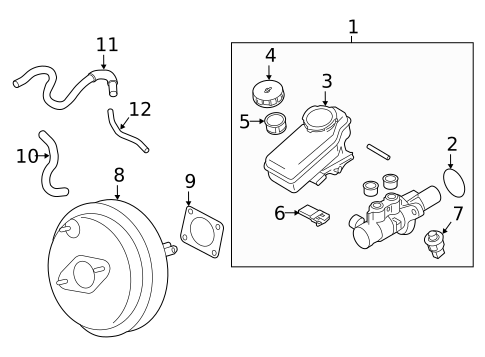Master Cylinder - Components On Dash Panel for 2016 INFINITI QX50 #0