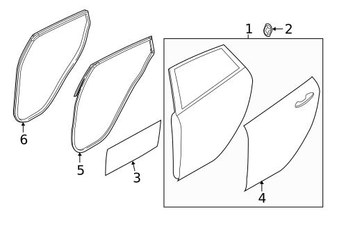 Door & Components for 2015 Ford Fiesta #2