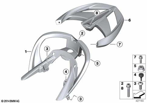 Motorcycle Trim Section, Windshield for 2003 BMW-Motorrad R 1200 ST #7