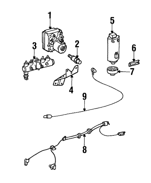 Anti-Lock Brakes for 1999 Mercedes-Benz CL500 #1