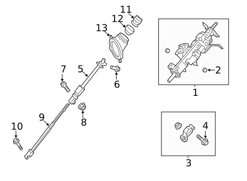 Steering Column Assembly for 2016 Nissan NV1500 #0