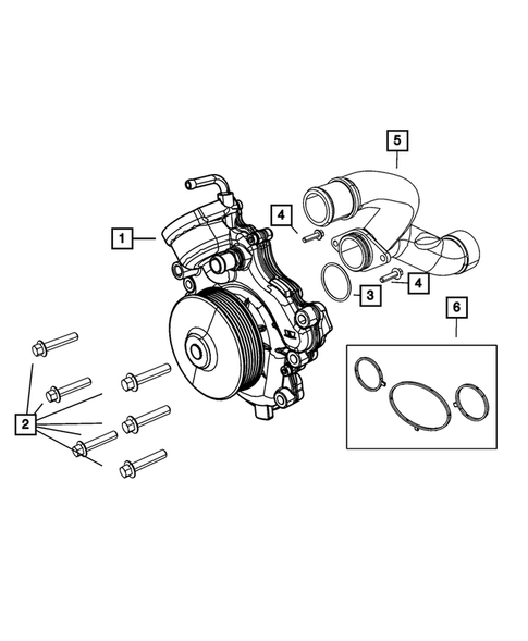 Water Pump and Related Parts for 2016 Jeep Grand Cherokee #2