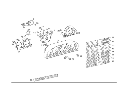 Instrument Cluster for 1989 Mercedes-Benz 300CE #1