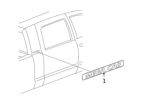 Exterior Trim - Cab for 2007 Dodge Ram 2500 #1