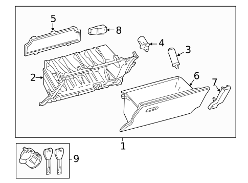 Glove Box for 2018 Lexus ES350 #3
