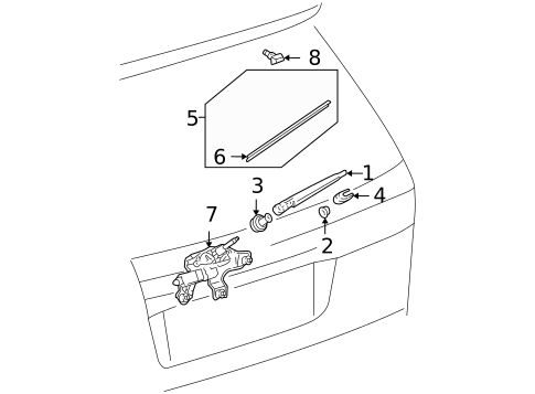 Wiper & Washer Components for 2005 Toyota Sienna #1