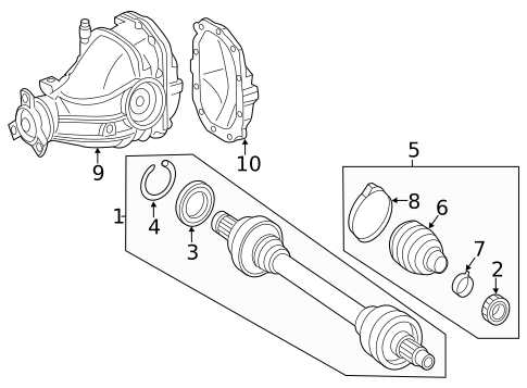 Axle & Differential for 2022 Mercedes-Benz E450 #7