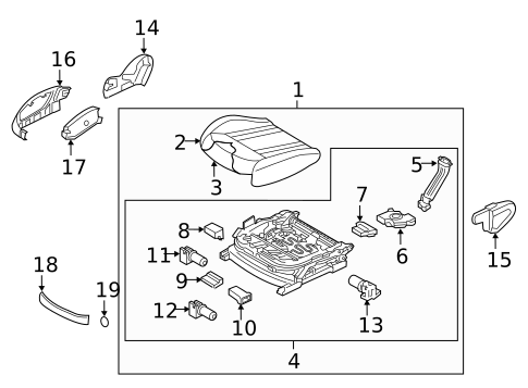 Passenger Seat Components for 2018 Genesis G80 #0