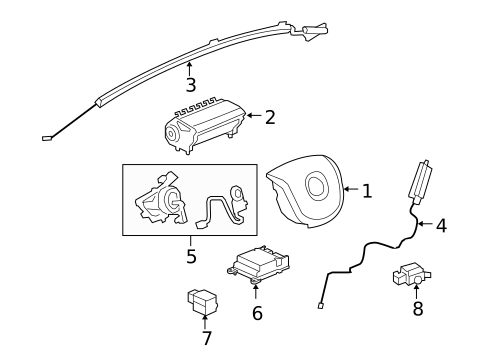 Air Bag Components for 2009 Pontiac G8 #0