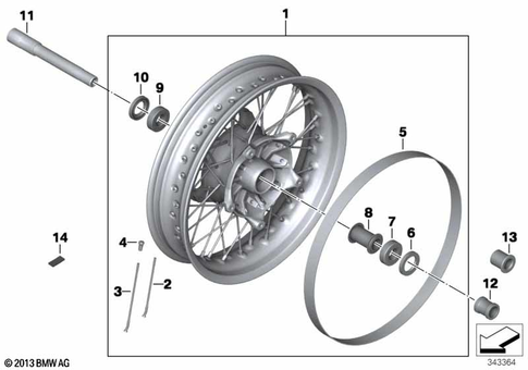 Wheels with Bearings for 2013 BMW-Motorrad R nineT #0