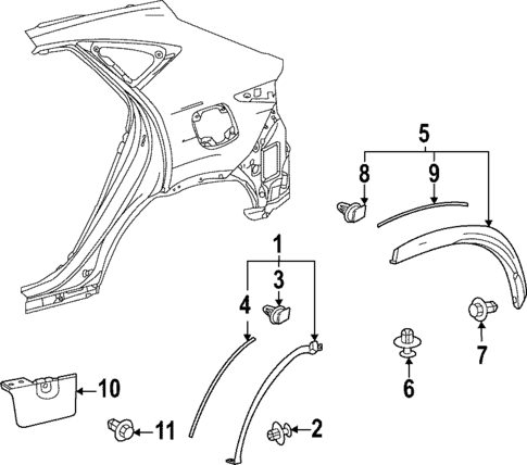 Exterior Trim - Quarter Panel for 2024 Lexus NX350h #0