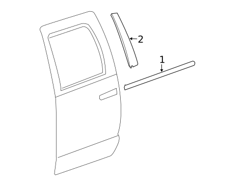 Exterior Trim - Rear Door for 2016 Ram 3500 #0